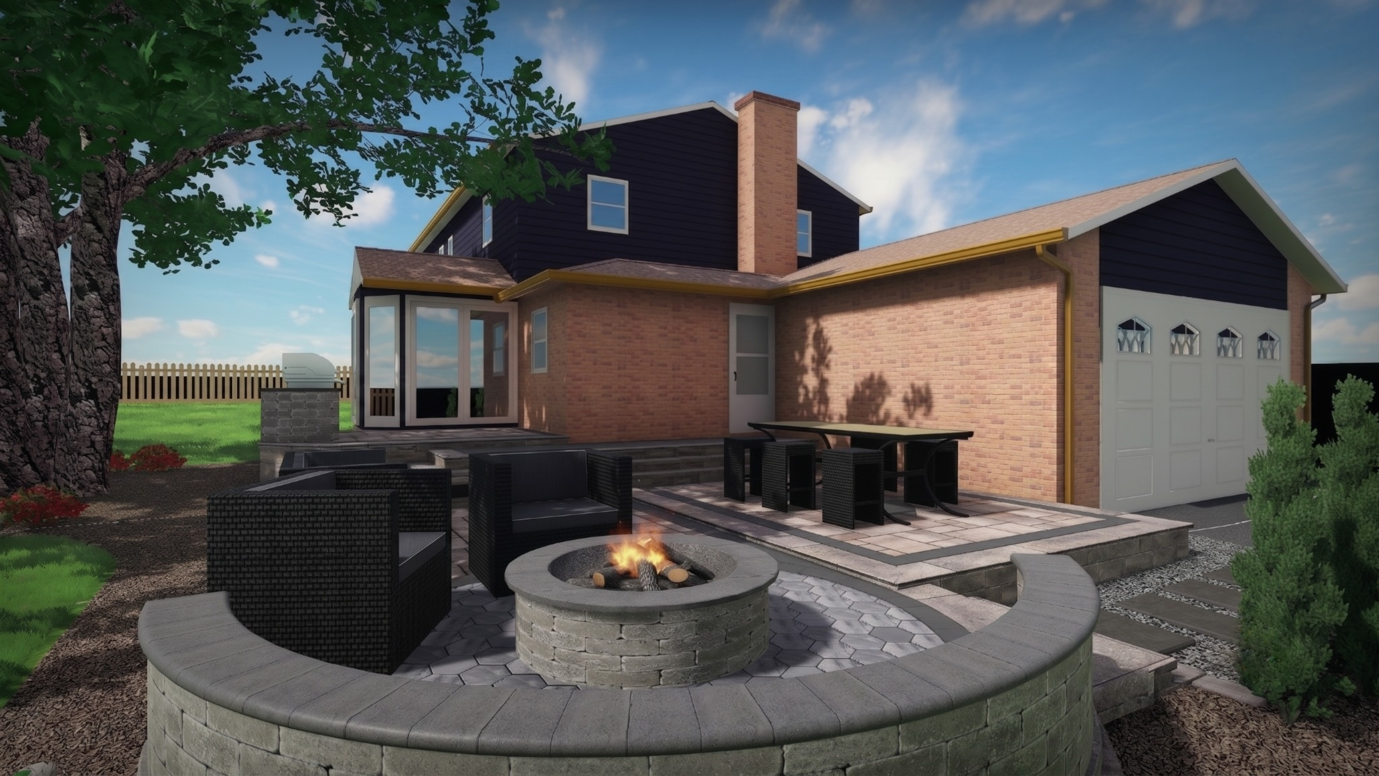 Full Outdoor Living Space